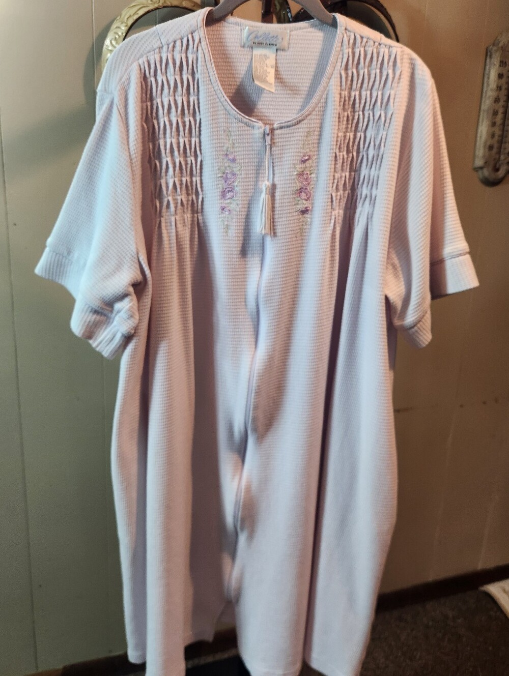 Collette by Miss Elaine Light Lavender Mid Length Full Zip Robe